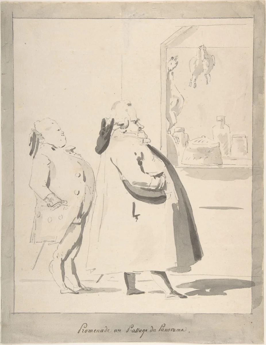 Caricature by anonymous, drawing, 1766-1796