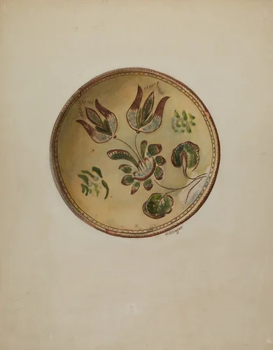 Pa. German Plate by David Ellinger, index of american design, 1937