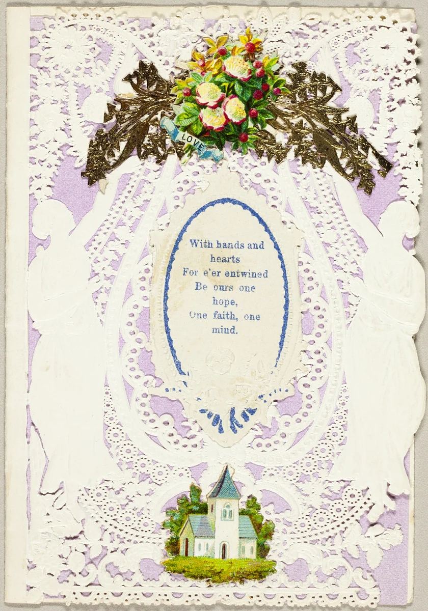 With Hands and Hearts Forever Entwined (valentine) by Unknown Artist, other, 1850-1859