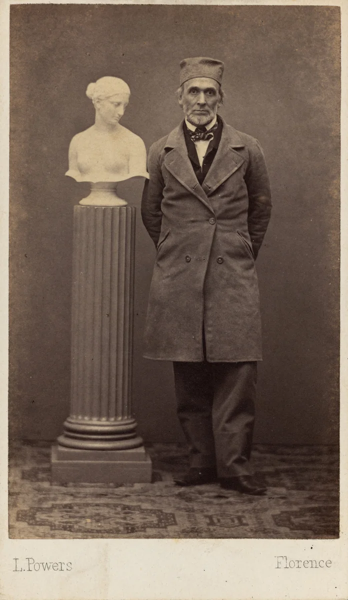 Hiram Powers by Longworth Powers, photograph, 1860-1869