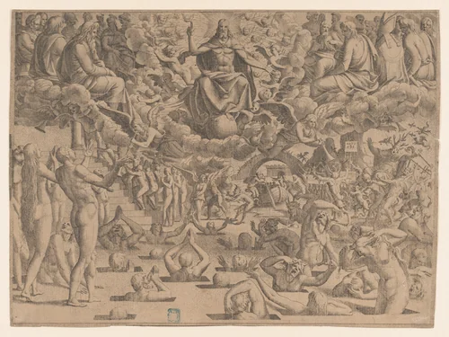 The Last Judgment by Jean Mignon, print, 1535-1555