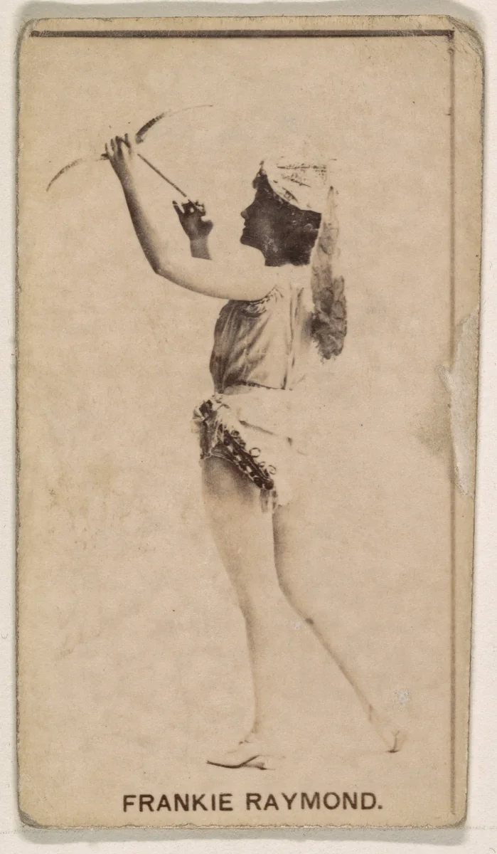 Frankie Raymond, from the Actresses series (N245) issued by Kinney Brothers to promote Sweet Caporal Cigarettes by Kinney Brothers Tobacco Company, photograph, 1890