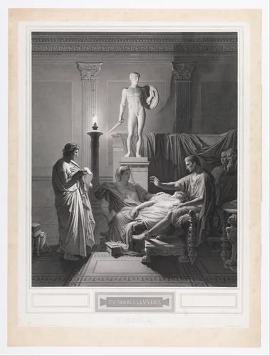 Tu Marcellus Eris by Charles Simon Pradier, print, 1832