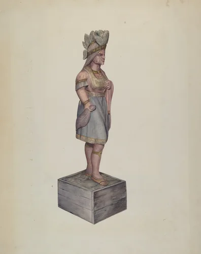Cigar Store Indian by Alice Stearns, index of american design, 1937
