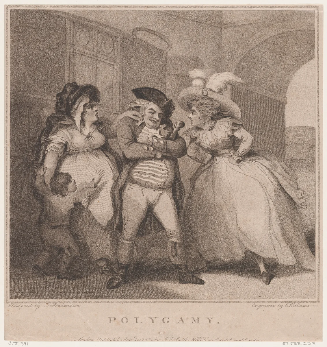 Polygamy by Edward Williams, print, 1787