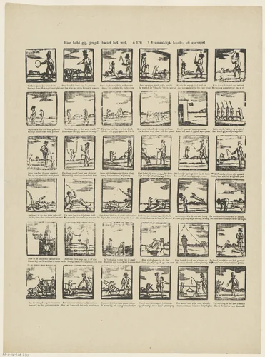 Hier hebt gij, jeugd, beziet het wel, / 't vermaaklijk honde- en apenspel by Glenisson & Zonen, print, 1856-1900