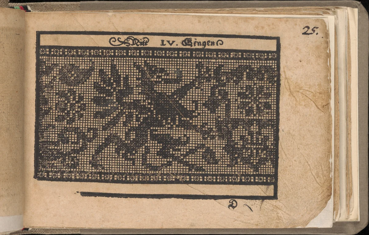 Schön newes Modelbuch (Page 25r) by Sigismundus Latomus, book, 1608