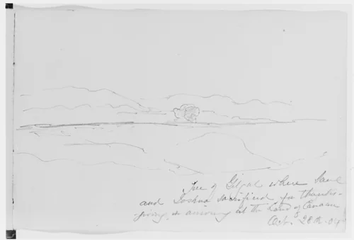 Landscape with Tree, 1904 (from Sketchbook) by Mary Newbold Sargent, artwork, 1904