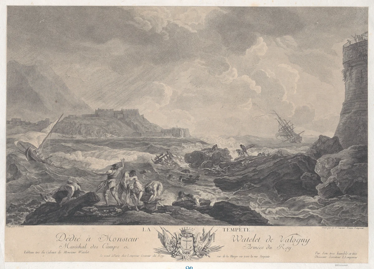 The Storm by Joseph Vernet, print, 1745-1805