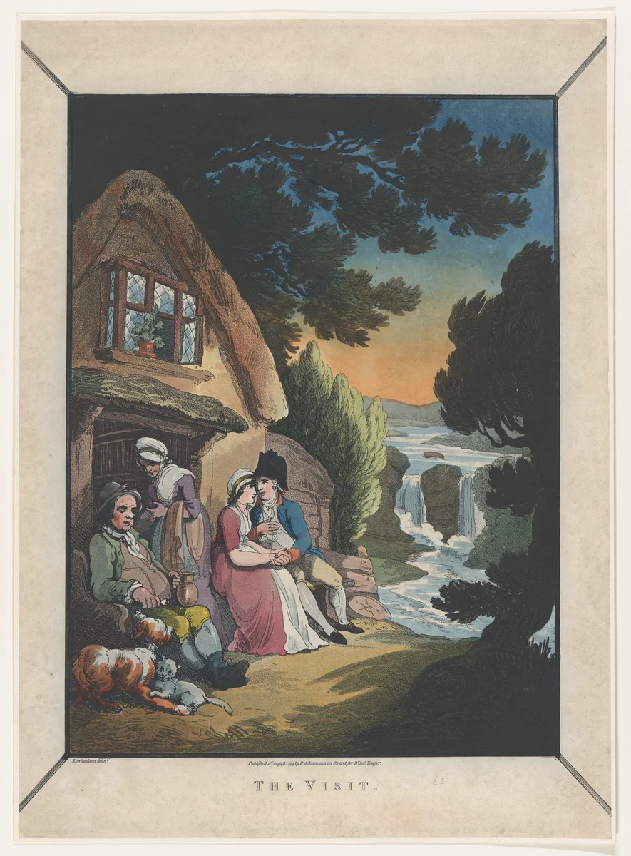 The Visit by Thomas Rowlandson, print, 1799