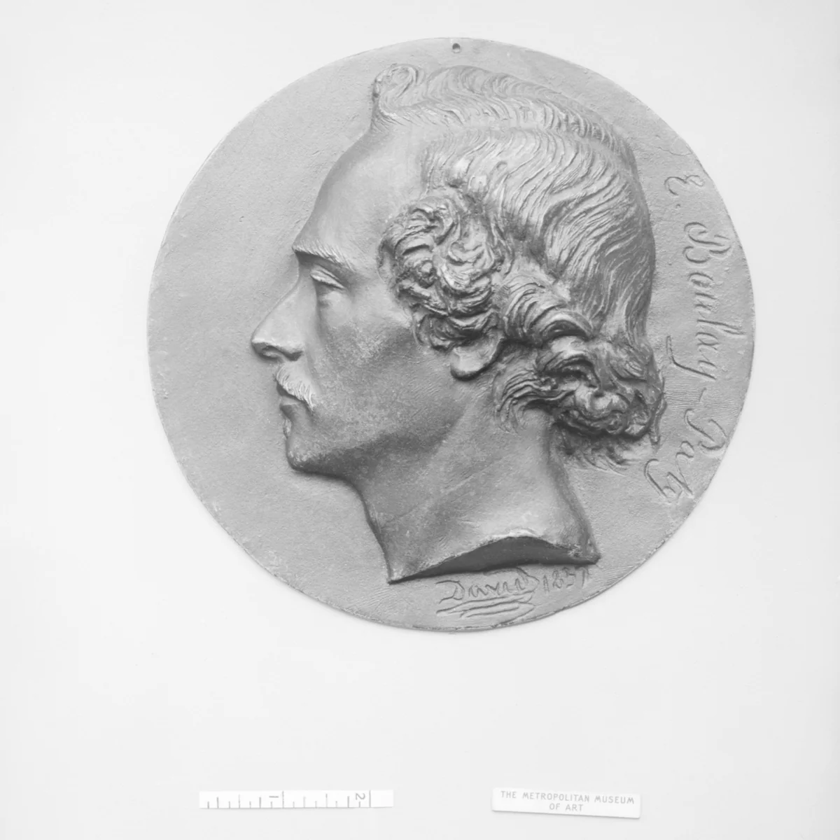 Evariste Boulay-Paty (1804–1864), French poet by Pierre-Jean David d'Angers, metalwork, 1847
