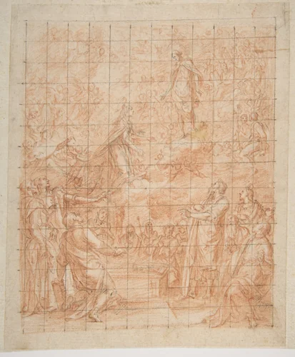The Assumption of the Virgin by Bernardino Poccetti, drawing, 1548-1612