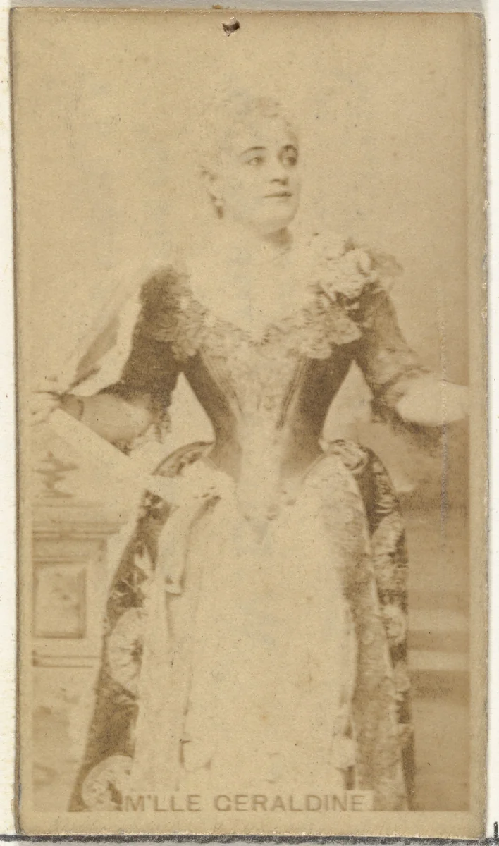 M'lle Geraldine, from the Actors and Actresses series (N145-8) issued by Duke Sons & Co. to promote Duke Cigarettes by W. Duke, Sons & Co., photograph, 1890-1895