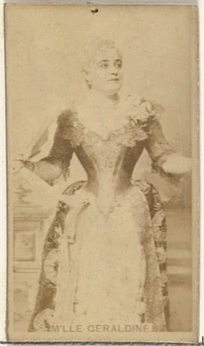 M'lle Geraldine, from the Actors and Actresses series (N145-8) issued by Duke Sons & Co. to promote Duke Cigarettes by W. Duke, Sons & Co., photograph, 1890-1895