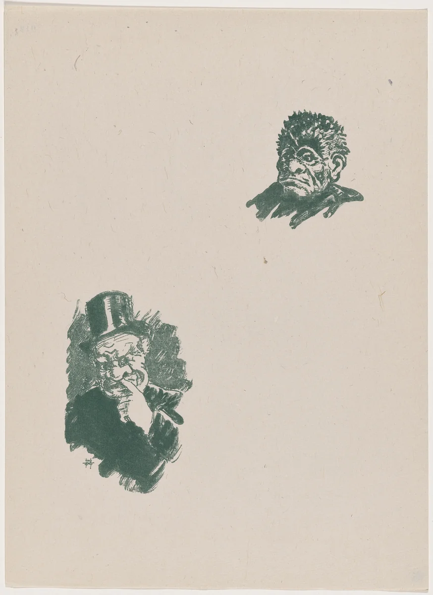 Deux croquis by Henri-Charles Guérard, print, 1895