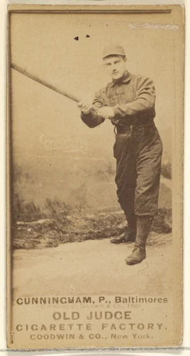 Cunningham, Pitcher, Baltimore Orioles, from the Old Judge series (N172) for Old Judge Cigarettes by Goodwin & Company, photograph, 1888