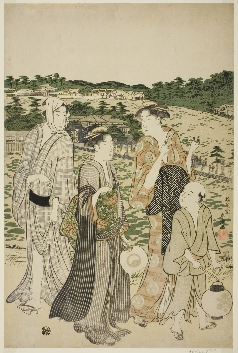 Benten Shrine in Shinobazu Pond by Katsukawa Shuncho, print, 1786-1790