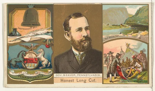 Governor Beaver, Pennsylvania, from "Governors, Arms, Etc." series (N133-1), issued by Duke Sons & Co. by W. Duke, Sons & Co., print, 1885-1892
