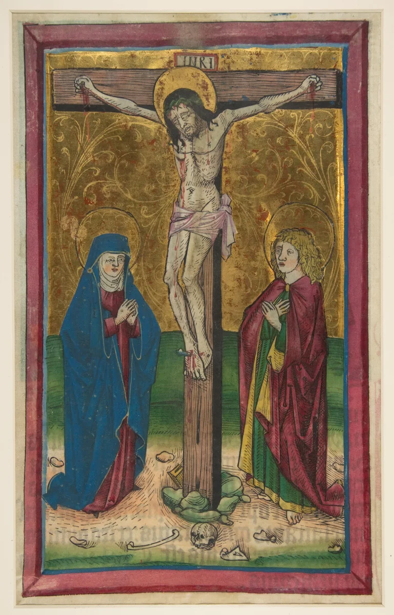 Christ on the Cross by anonymous, print, 1480-1490
