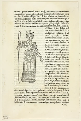 A Nymph from Hypnerotomachia Poliphili (The Strife of Love in a Dream), Plate 55 from Woodcuts from Books of the 15th Century by Unknown Artist, print, 1499