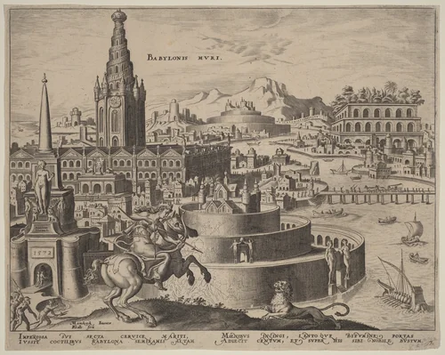 Babylonis Muri (The Walls of Babylon) by Philip Galle, print, 1572