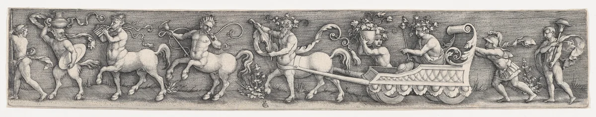 The Triumph of Bacchus by Georg Pencz, print, 1534-1544