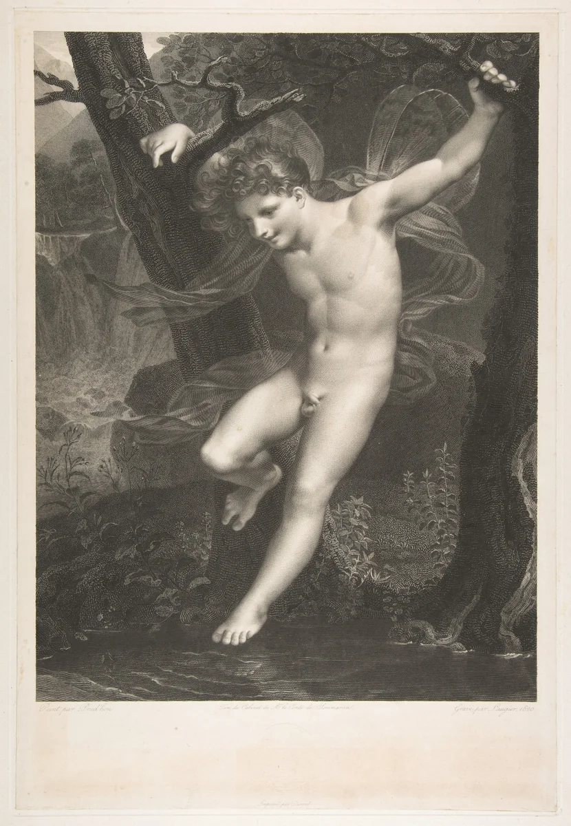 Zephyr by Pierre-Paul Prud'hon, print, 1864