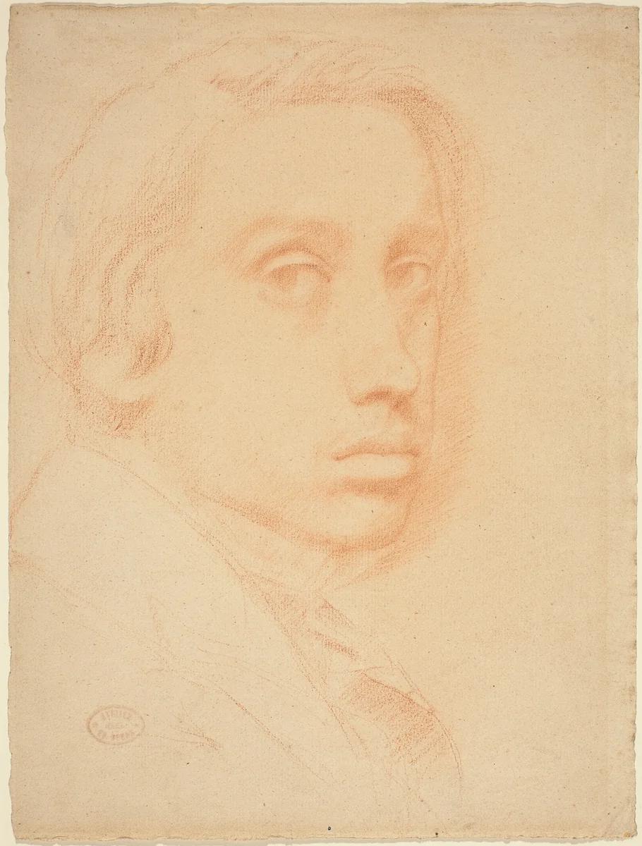 Self-Portrait by Edgar Degas, drawing, 1855