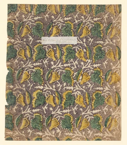 Blad met strooipatroon van blad en vrucht by anonymous, other, 1750-1900