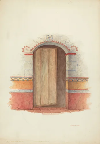 Wall Painting and Door (Interior) by Robert W.R. Taylor, index of american design, 1941