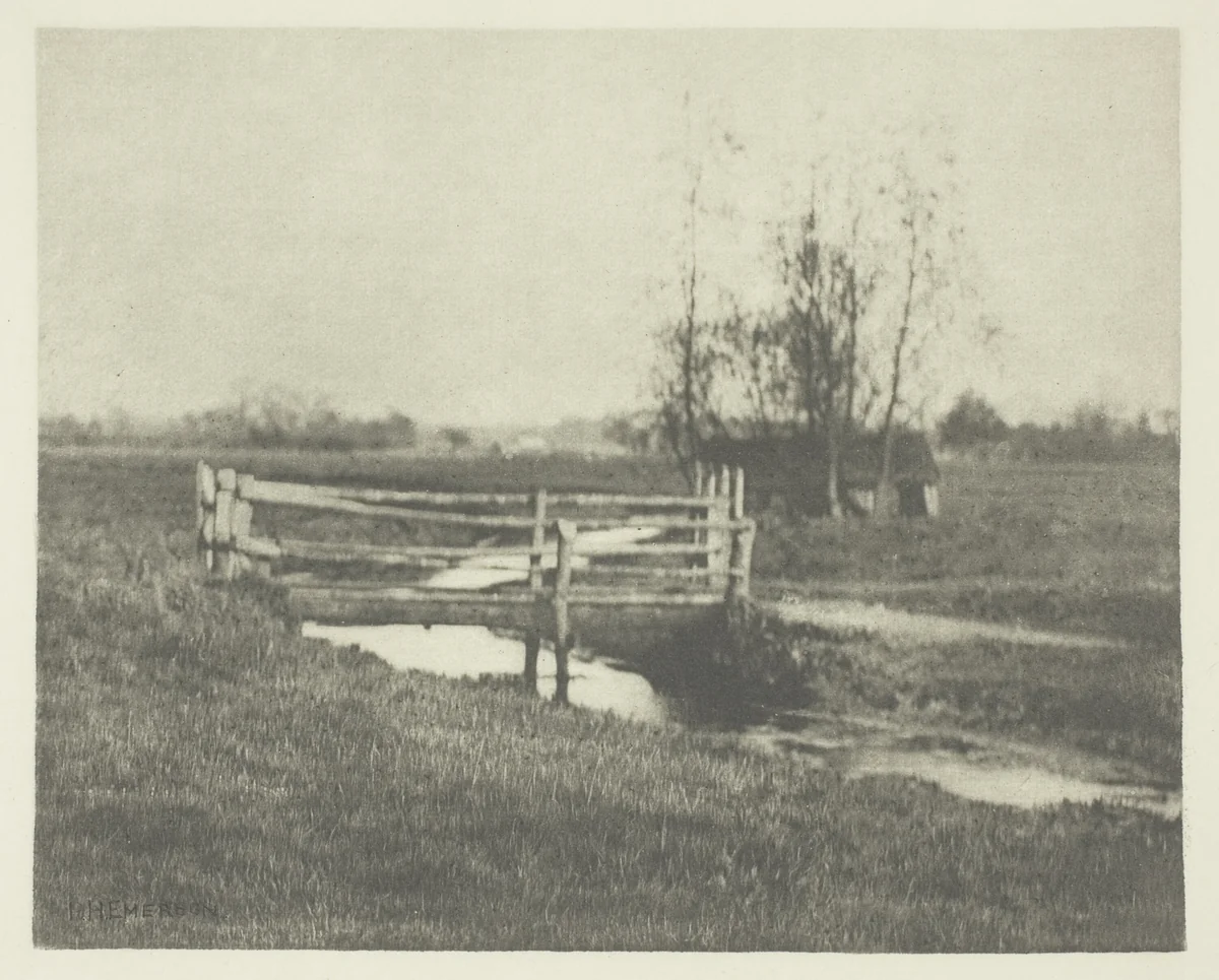 Where Winds the Dike (Norfolk) by Peter Henry Emerson, print, 1883-1887