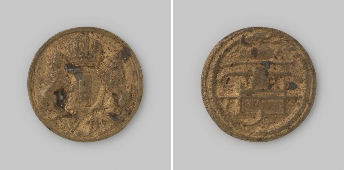 Amsterdam, brandspuitpenning van wijk 3 by anonymous, metalwork, 1700-1799