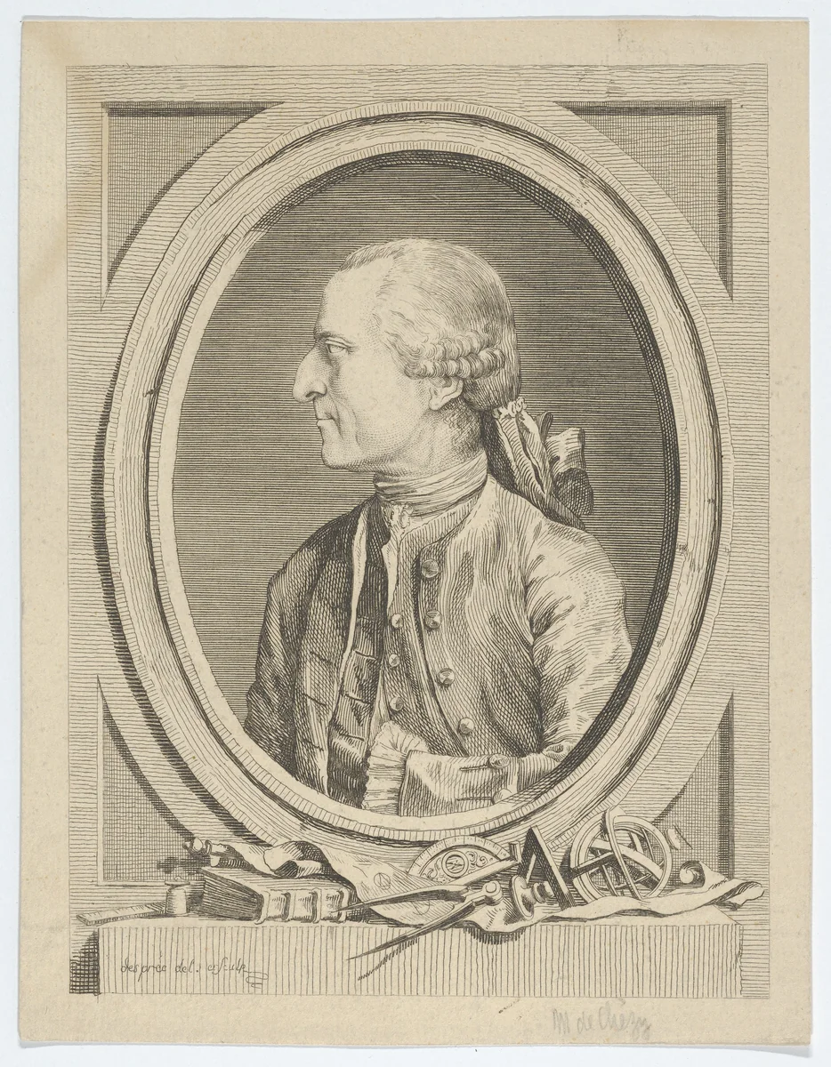Antoine de Chézy by Louis Jean Desprez, print, 1767-1781