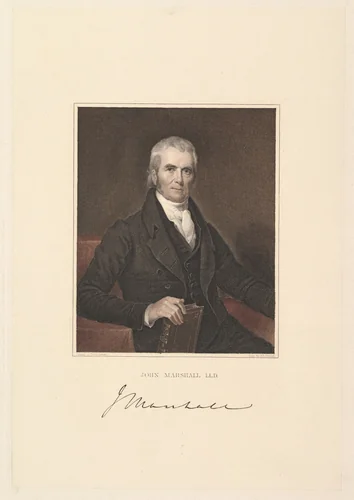 Chief Justice John Marshall by Asher Brown Durand, print, 1833