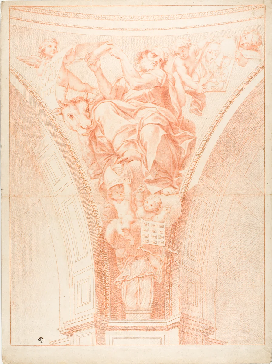 Saint Luke by Domenichino, drawing, 1627-1799