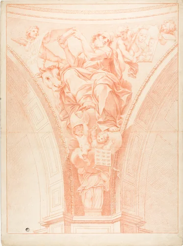 Saint Luke by Domenichino, drawing, 1627-1799