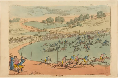 Racing by Thomas Rowlandson, print, 1812
