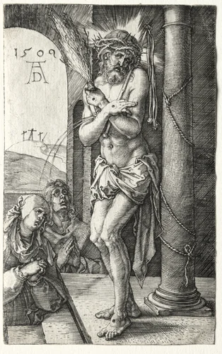 Man of Sorrows by the Column by Albrecht Dürer, print, 1509
