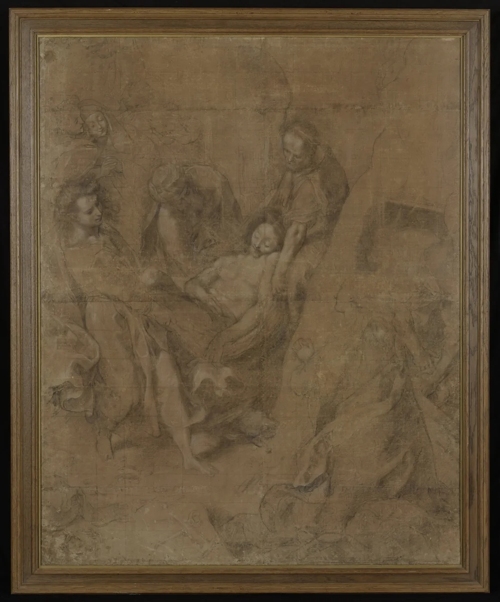 Entombment of Christ by Federico Barocci, drawing, 1578-1579