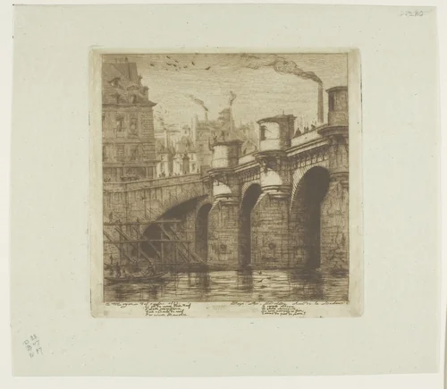 Pont-Neuf, Paris by Charles Meryon, print, 1853