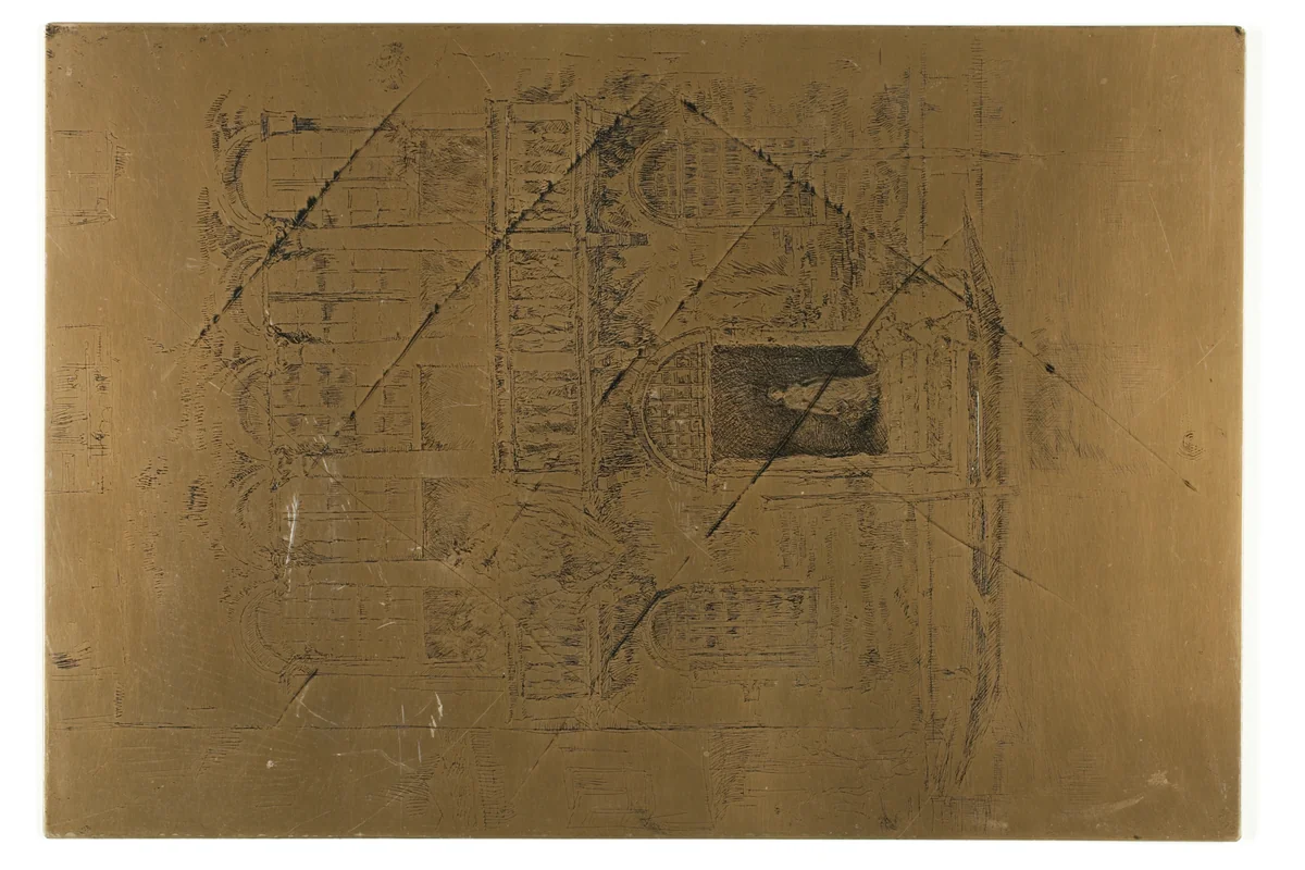 The Balcony by James McNeill Whistler, metalwork, 1879-1880
