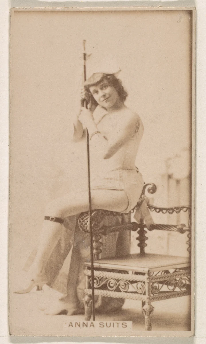 Anna Suits, from the Actresses series (N245) issued by Kinney Brothers to promote Sweet Caporal Cigarettes by Kinney Brothers Tobacco Company, photograph, 1890