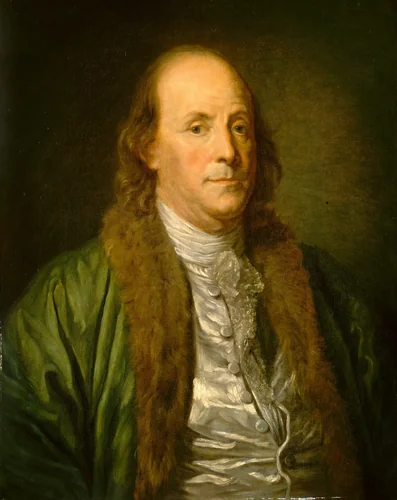 Benjamin Franklin by Jean-Baptiste Greuze, painting, 1800-1899
