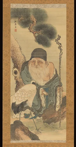 Jurōjin by Yosa Buson (与謝蕪村), painting, 1758-1769