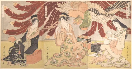 The Chōjiya Pleasure House by Day (Chōjiya hiru-mise) by Chōkōsai Eishō, print, 1788-1808