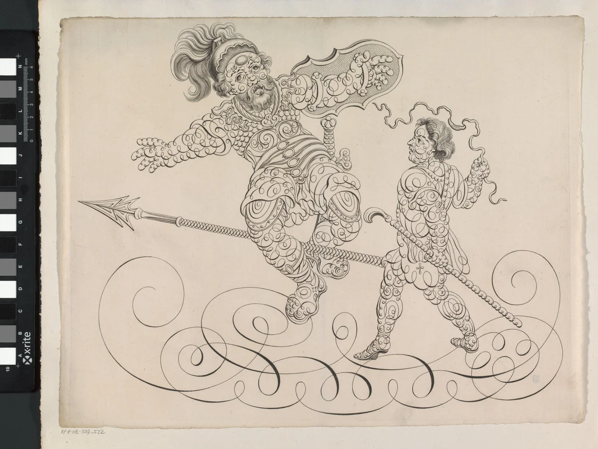 David en Goliat by anonymous, print, 1700-1899