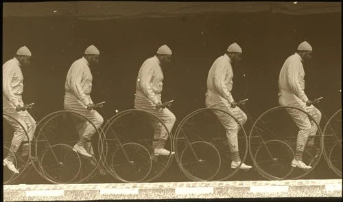 Chronophotograph of a Man on a Bicycle by Étienne Jules Marey, photograph, 1880-1890