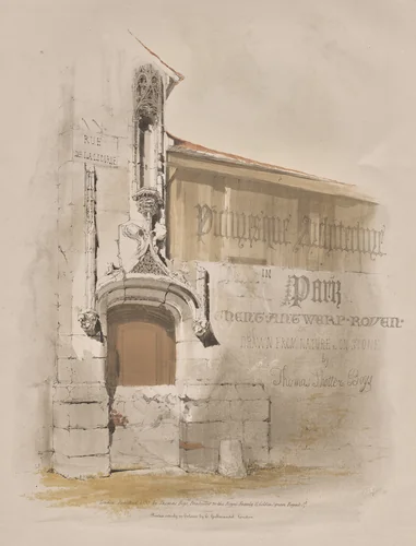 Picturesque Architecture in Paris, Ghent, Antwerp, Rouen: Rue de La Licorne by Thomas Shotter Boys, other, 1839