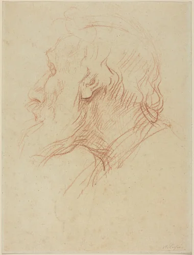 Study of a Beggar by Alphonse Legros, drawing, 1837-1911