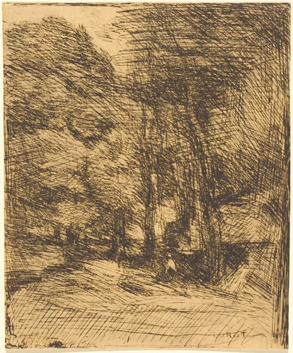Souvenir of Bas-Breau (Souvenir du Bas-Breau) by Jean-Baptiste-Camille Corot, print, 1858